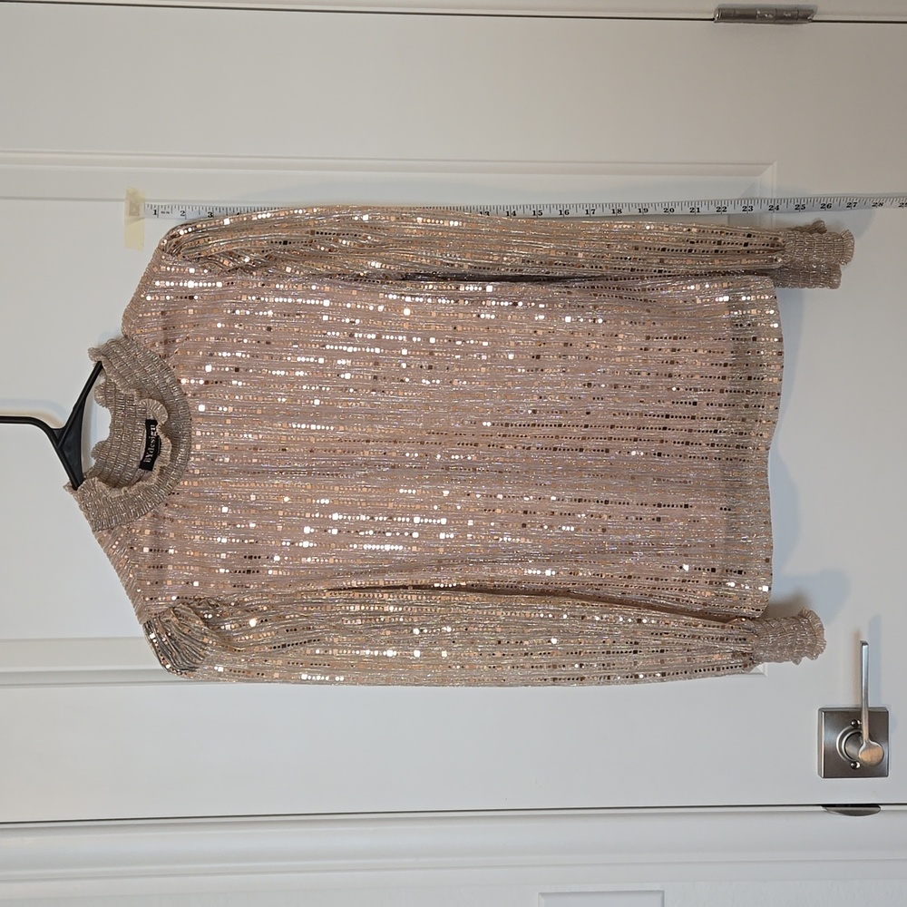 By design champagne sequins top